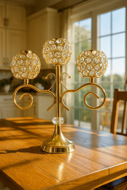 Crystal 3-Head Candle Holder Ⓢ