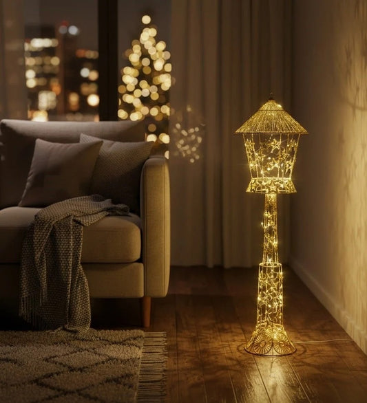 Gold Decorative LED Lantern Stand